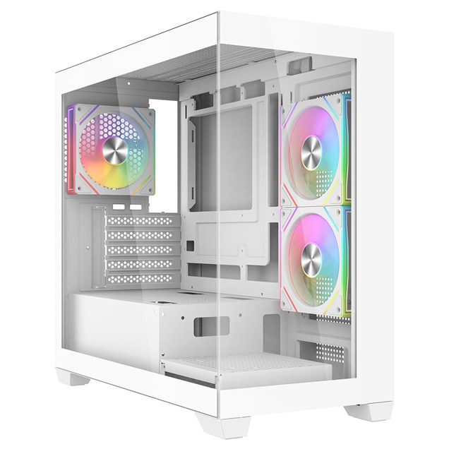 CiT Mercury Mid Tower Gaming Case - White 