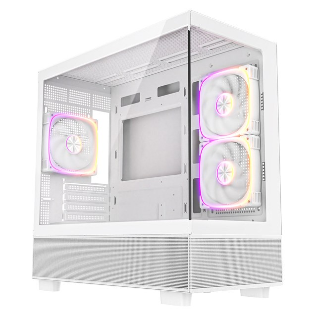 CiT Solar Mid Tower Gaming Case - White 