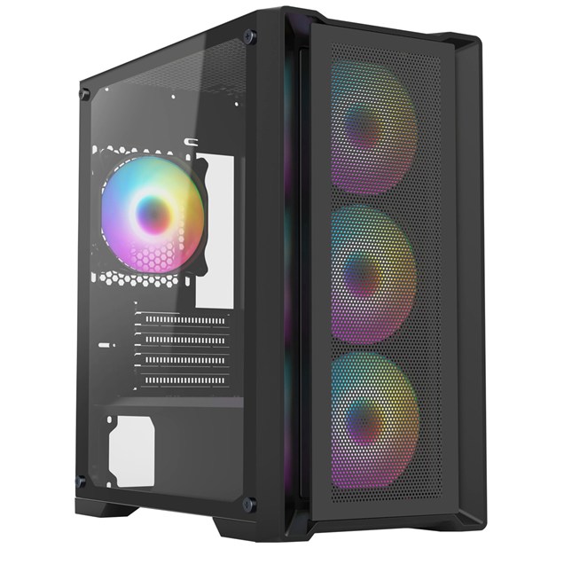CiT Vento Mid Tower Gaming Case - Black 