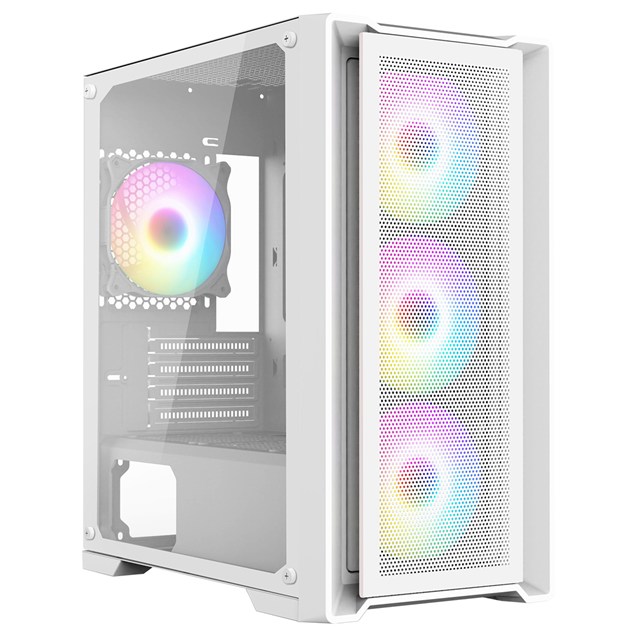 CiT Vento Mid Tower Gaming Case - White 
