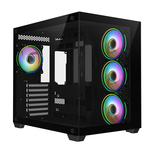 CiT Vision Mid Tower Gaming Case - Black 