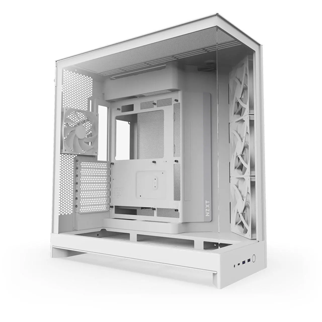 NZXT H9 Flow Mid Tower Gaming Case - White 