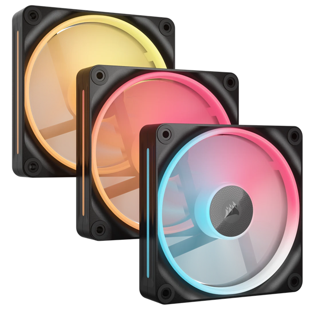Corsair iCUE LINK LX120-R 120mm Triple Pack of PWM Reverse Fans in Black