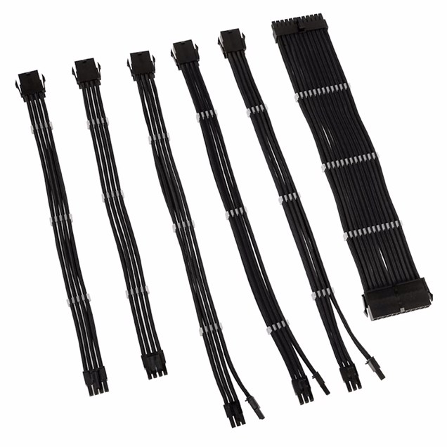 Kolink Core Adept Braided Cable Extension Kit in Jet Black