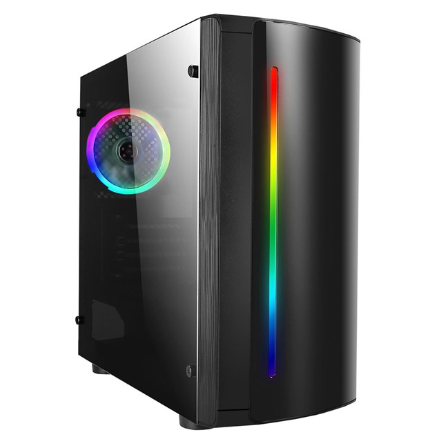 CiT Beam Mid Tower Gaming Case - Black 