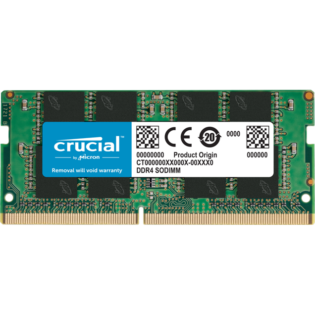 Crucial 16GB DDR4 Laptop Memory SO-DIMM, 1 x 16GB, PC4-25600