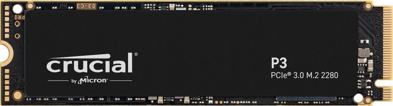 Crucial P3 1TB SSD, M.2-2280, PCIe Gen3 x4 NVMe, Internal Solid