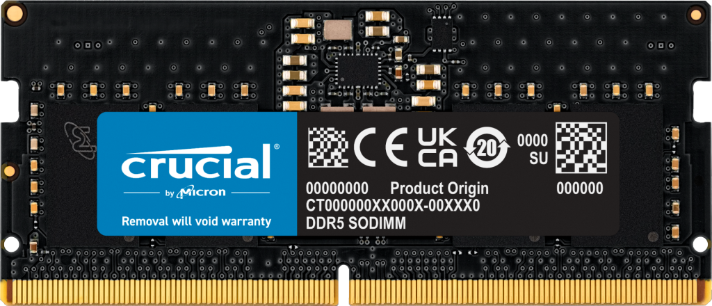 Crucial 8GB DDR5 Laptop Memory SO-DIMM, 1 x 8GB, 5600MTs, PC5