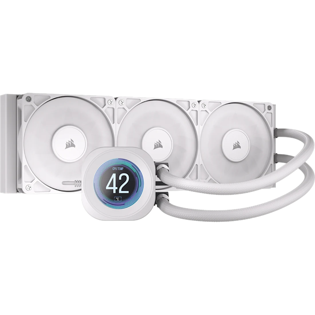 Corsair NAUTILUS 360 RS LCD 360mm AiO Liquid CPU Cooler in White