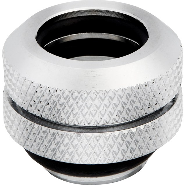 Corsair Hydro X Series XF Hardline 12mm OD Fttings Four Pack in Chrome