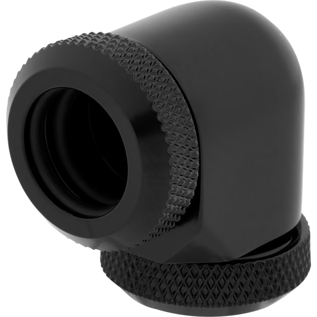 Corsair Hydro X Series XF Hardline 90 Degree 12mm Fitting Twin Pack in Black