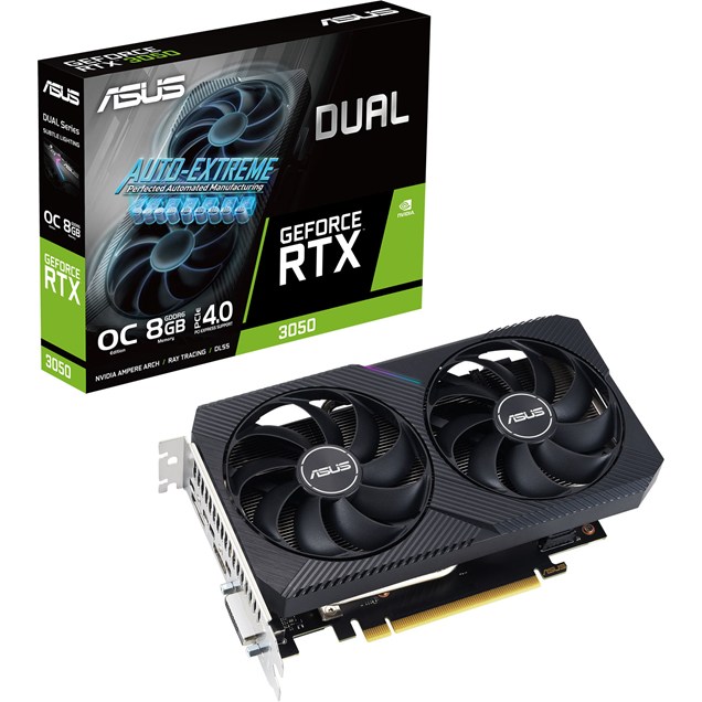ASUS GeForce RTX 3050 Dual OC 8GB GDDR6 Graphics Card