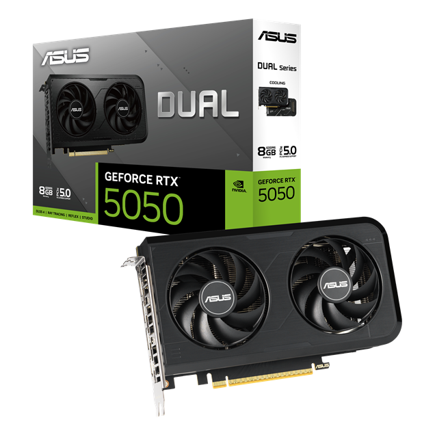ASUS GeForce RTX 5050 Dual OC 8GB GDDR6 Graphics Card