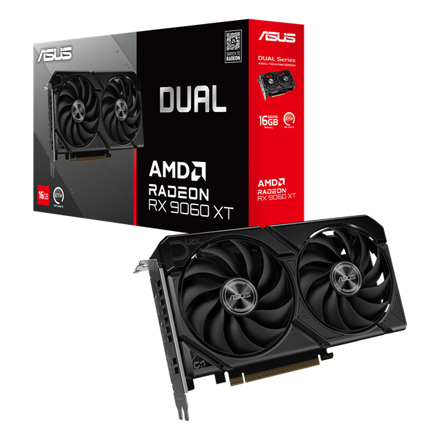 ASUS Radeon RX 9060 XT Dual 16GB GDDR6 Graphics Card