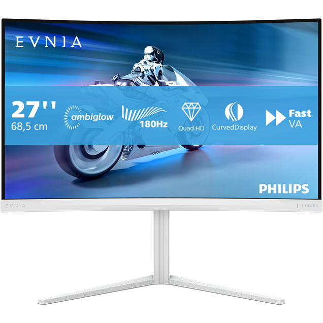 Philips Evnia 27M2C5501 27" 1440p (QHD) Curved Gaming Monitor - VA, 180Hz, 0.5ms