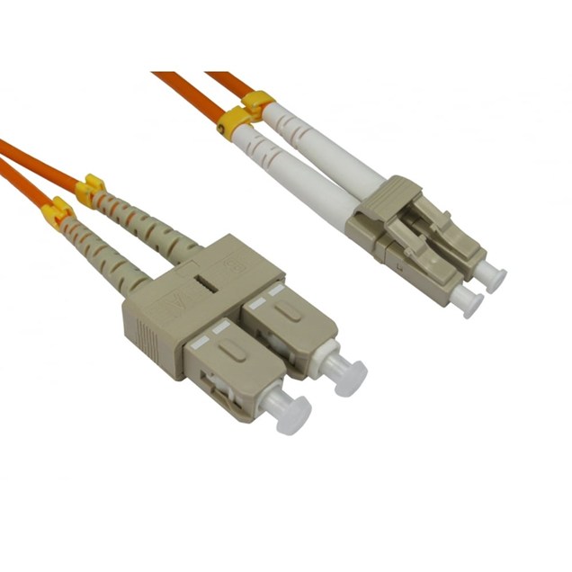Cables Direct 2m OM2 Fibre Optic Cable, LC - SC (Multi-Mode)