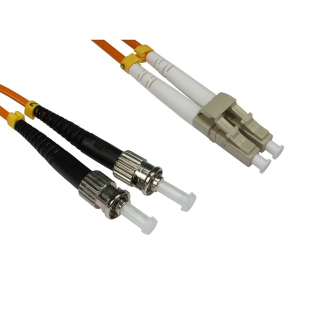 Cables Direct 1m OM2 Fibre Optic Cable, LC - ST (Multi-Mode)