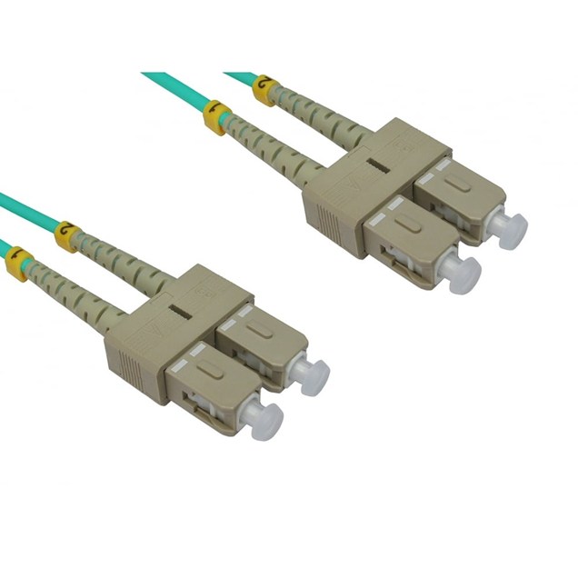Cables Direct 3m OM3 Fibre Optic Cable, SC-SC (Multi-Mode)