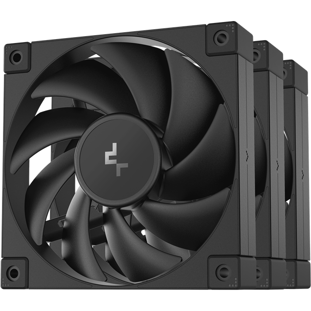 DeepCool FD12-3 IN 1 120mm PWM Triple Chassis Fan Pack in Black