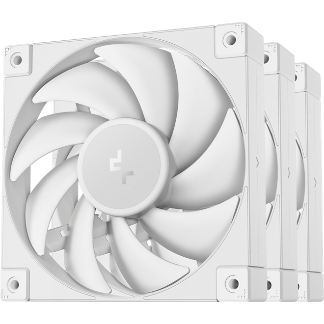 DeepCool FD12 WH-3 IN 1 120mm PWM Triple Chassis Fan Pack in White