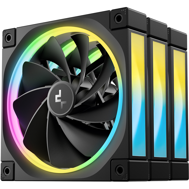 DeepCool FL12R-3 IN 1 120mm ARGB PWM Triple Chassis Reverse Fan Pack in Black