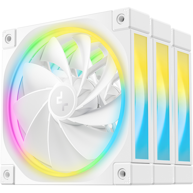 DeepCool FL12R WH-3 IN 1 120mm ARGB PWM Triple Chassis Reverse Fan Pack in White