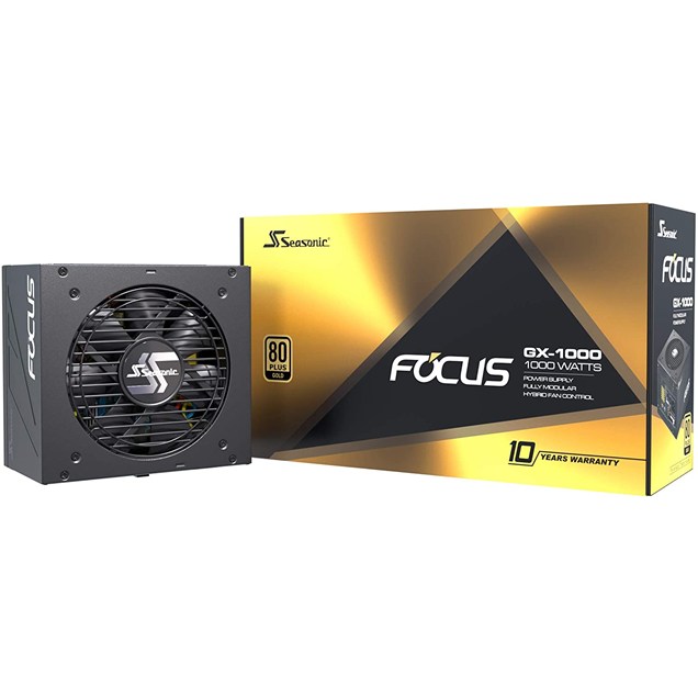 Seasonic Focus GX 1000W Modular Power Supply 80 Plus Gold