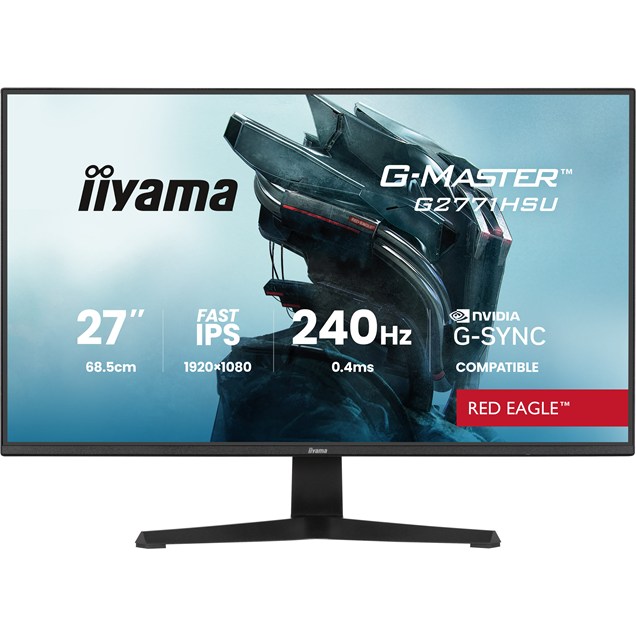 iiyama G2770HSU-B1 27" Monitor, 240Hz, 0.4ms, Speakers, DP
