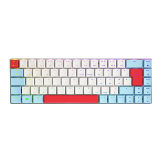 Cherry MX-LP 2.1 Compact Wireless RGB Keyboard in White with Cherry MX Low Profile Speed Switches