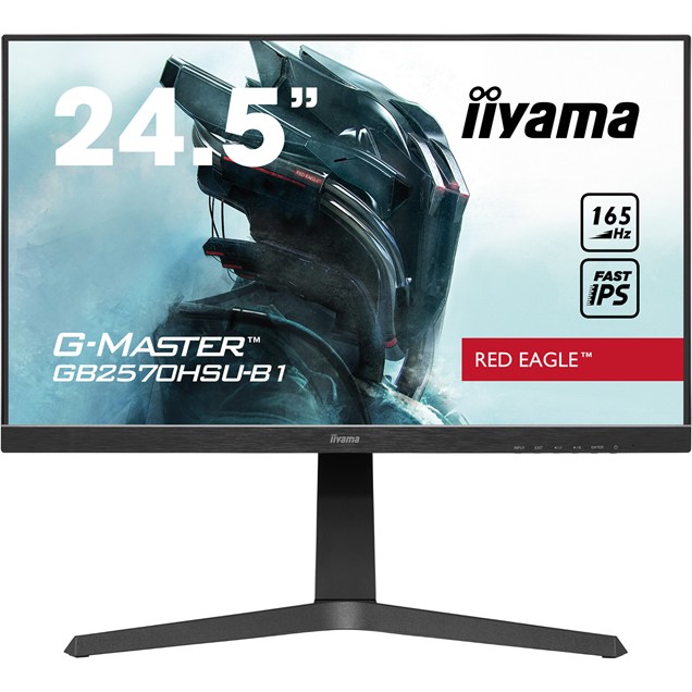 iiyama GB2471HSU-B1 24.5" Monitor, 400 nits, 0.5ms, Speakers, HDMI, DP