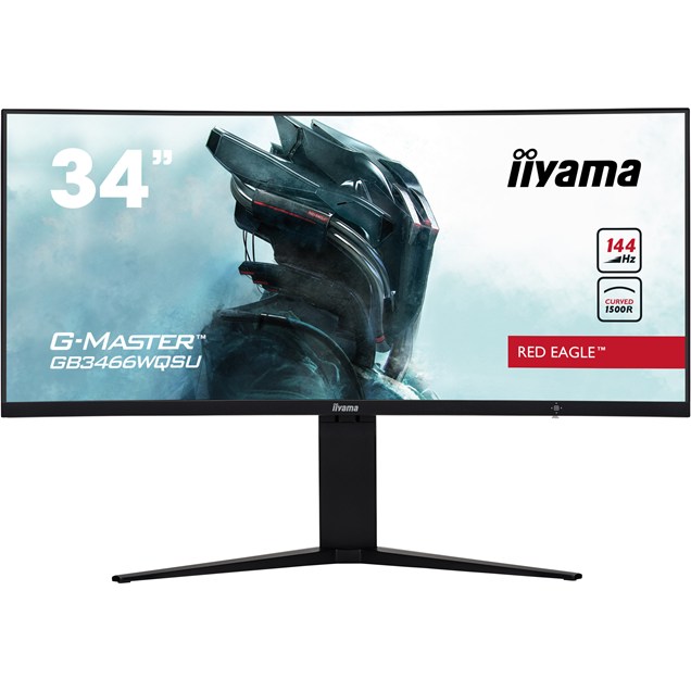 iiyama Red Eagle G-MASTER GB3466WQSU 34 inch 1ms Gaming Curved Monitor, 1ms