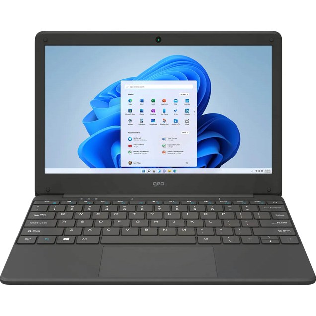 C-Grade Clearance Geo Computers GeoBook 110 11.6 inch Laptop, Intel Celeron N4020, 4GB RAM, 64GB eMMC, HD Display, Wi-Fi, Windows 11 Home in S Mode