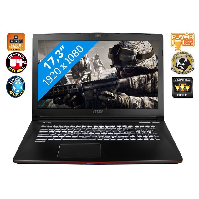 MSI GE72 2QC Apache 17.3" Gaming Laptop - Core i7, 16GB RAM, GeForce GTX 960M