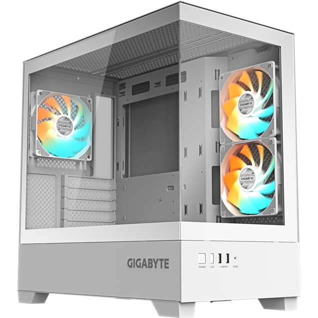 Gigabyte C201 PANORAMIC ICE Mid Tower Gaming Case - White 