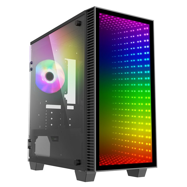 GameMax Abyss Mini Mid Tower Gaming Case - Black 