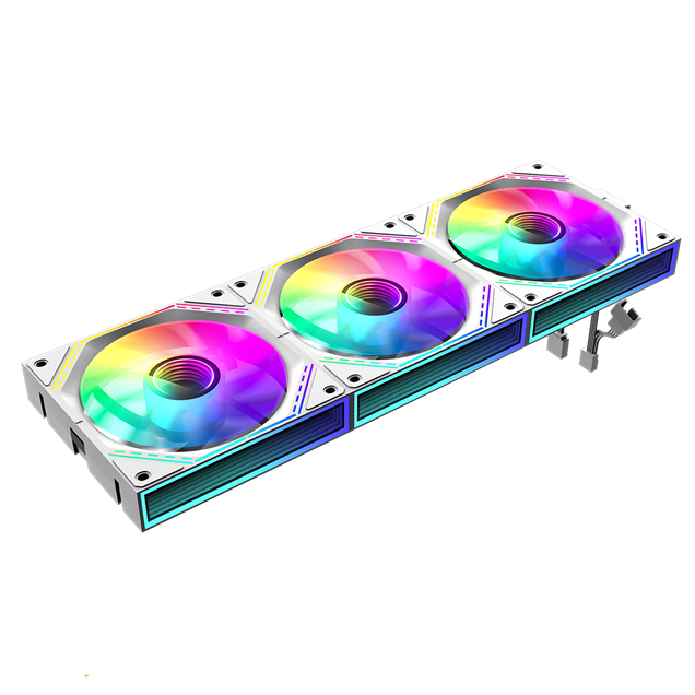 GameMax FN12A-S3I 120mm Infinity ARGB PWM Chassis Fan Triple Pack in White