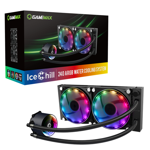 GameMax Ice Chill 240mm ARGB AiO CPU Liquid Cooler