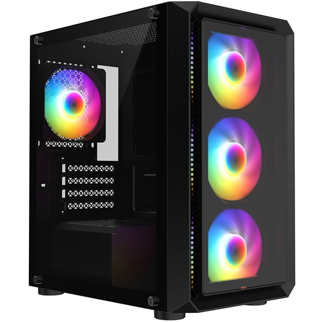 GameMax Icon Mid Tower Gaming Case - Black 