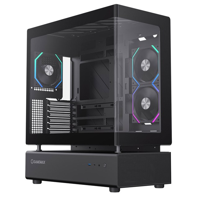 GameMax N80 Mid Tower Gaming Case - Black 