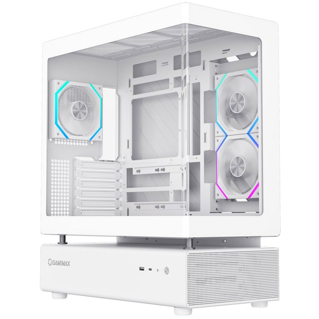 GameMax N80 Mid Tower Gaming Case - White 