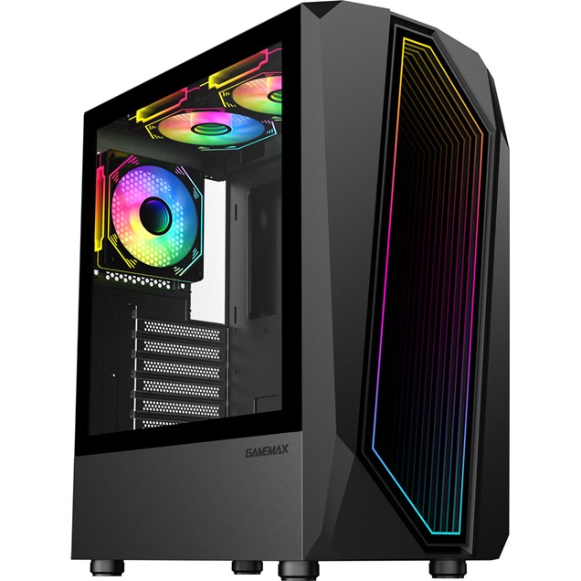 GameMax Time Bandit Mid Tower Gaming Case - Black 