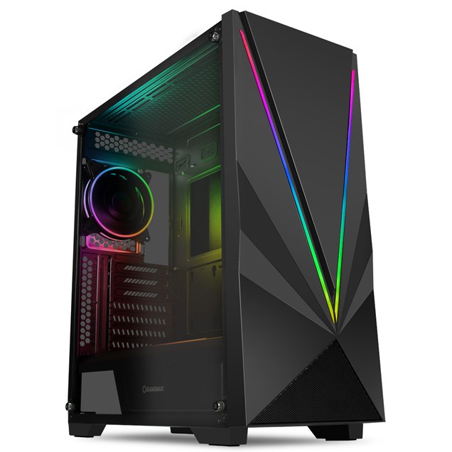 GameMax Venus Mid Tower Gaming Case - Black USB 3.0