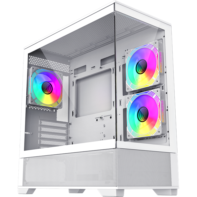 GameMax Vista Mini Mid Tower Gaming Case - White 