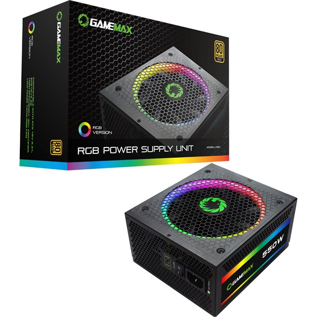 550W GameMax RGB Modular 80 Plus Gold PSU