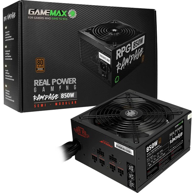 GameMax RPG Rampage 850W Semi-Modular Power Supply 80 Plus Bronze