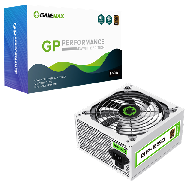 650W GameMax GP650 White 80 Plus Bronze PSU