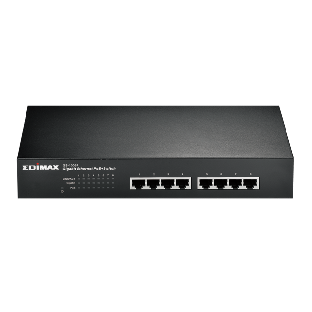 Edimax GS-1008P 8-Port Gigabit Ethernet PoE+ Switch - CCL Computers