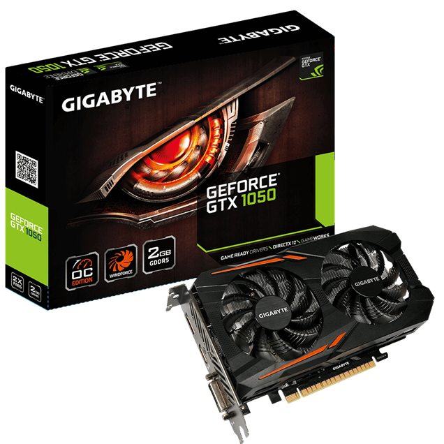 Gigabyte GeForce GTX 1050 OC 2GB Graphics Card