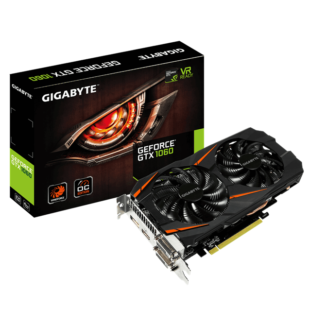 Gigabyte GeForce GTX 1060 Windforce OC 6GB Graphics Card