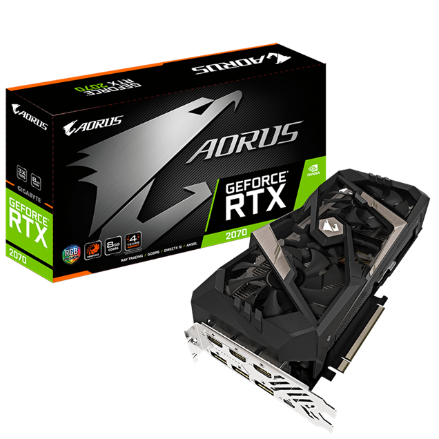 Gigabyte GeForce RTX 2070 Aorus OC 8GB Graphics Card